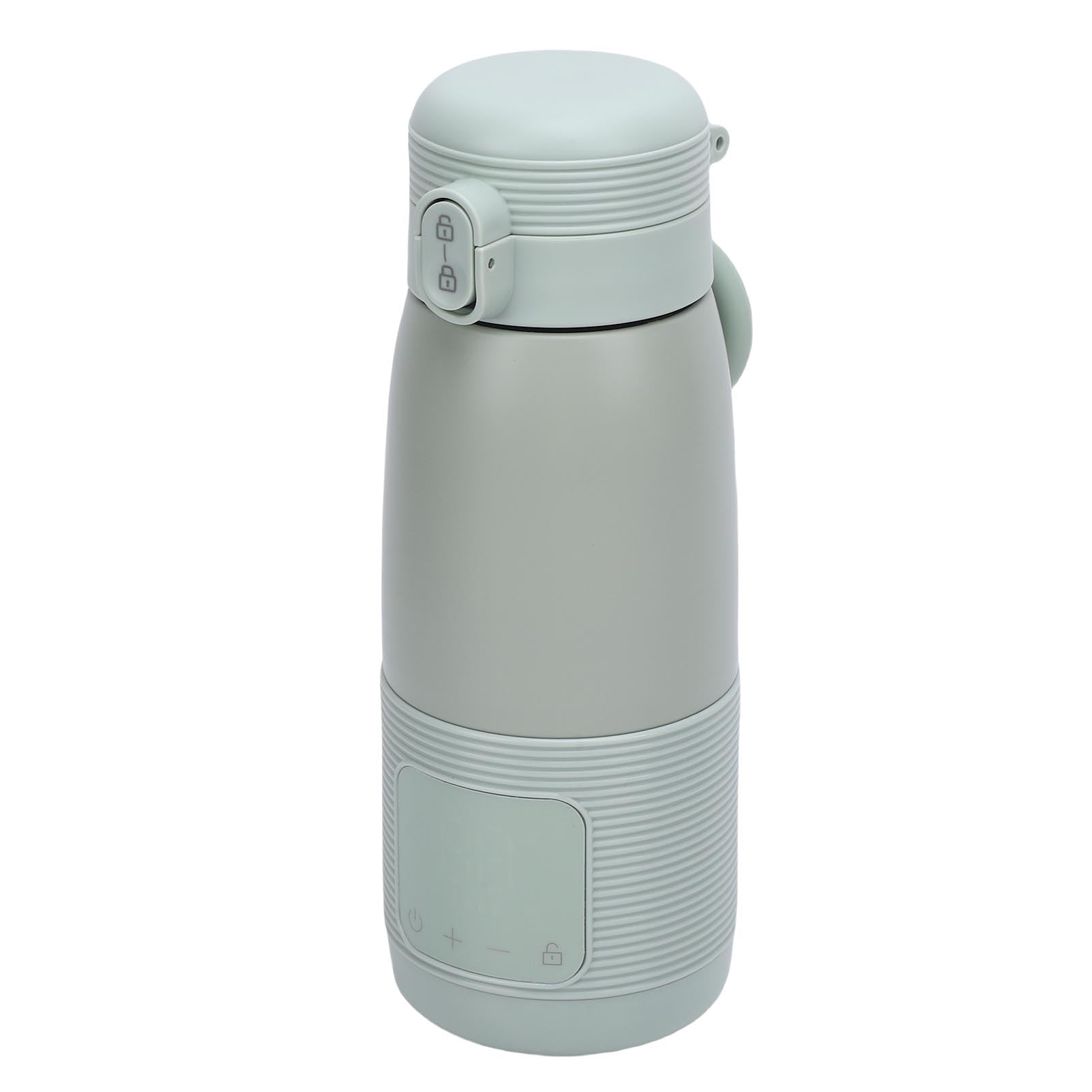 Generic Chauffe-Lait sans Fil à Chauffage Rapide, Fonctionne à Piles pour Les Voyages, Chauffe-biberon Rechargeable pour Le Camping en Acier Inoxydable (350 ML 5000 mah)