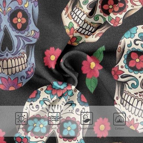 Toddler Underwear Floral 2t Cotton Cute Panties Girl Print Kids Briefs Undies Colorful Skulls Red Floral Black3