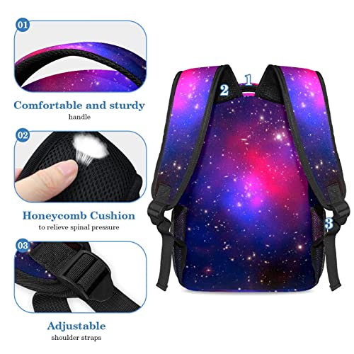 Sac à dos galaxie avec trousse pour l'école et l'université