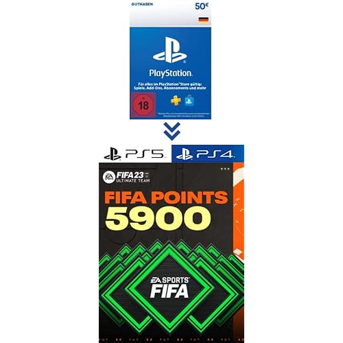 PlayStation Store Guthaben für FIFA 23 Ultimate Team - 5900 FIFA Points - PS4/PS5 Download Code - deutsches Konto