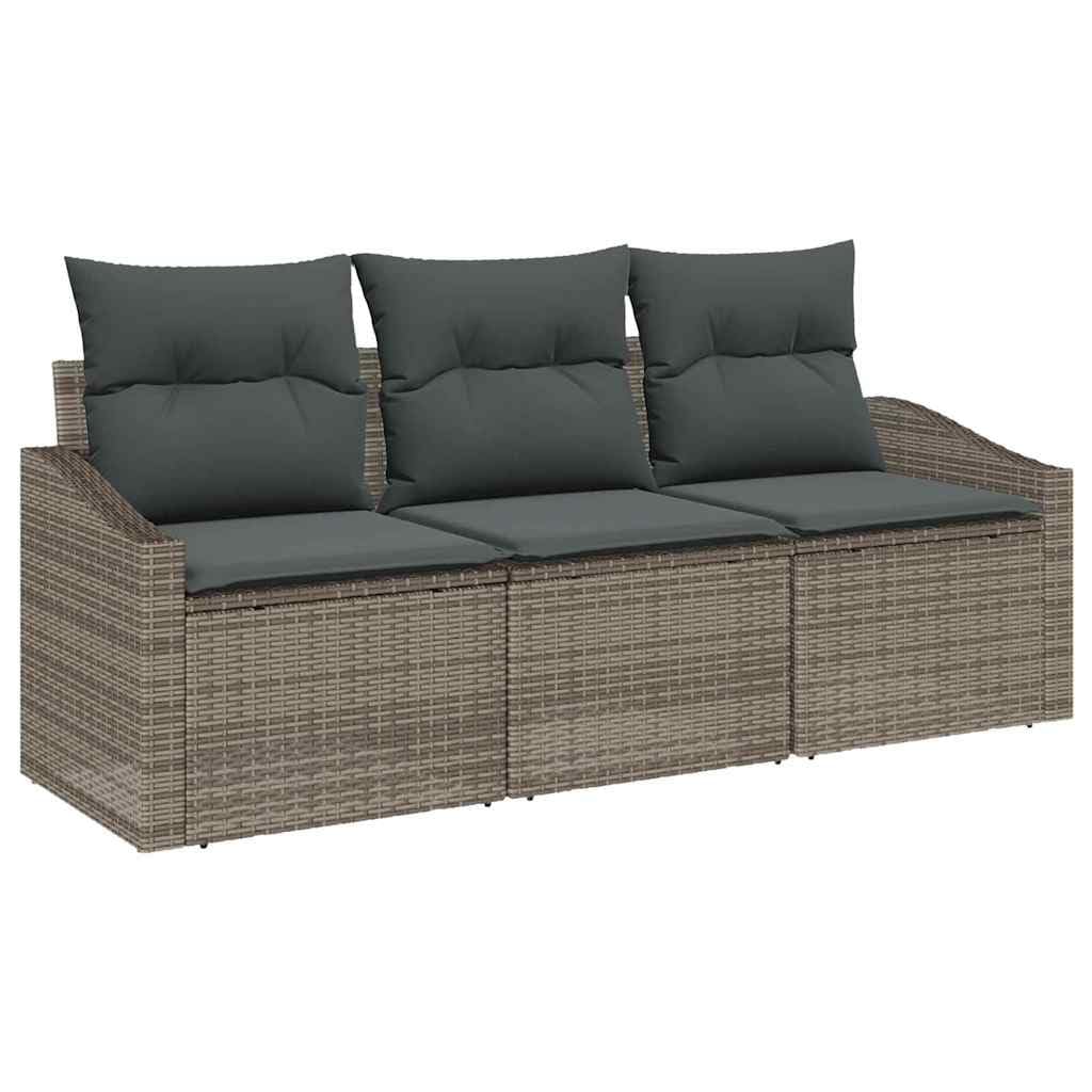 Salon de jardin en polyrotin gain de place avec table haute et basse