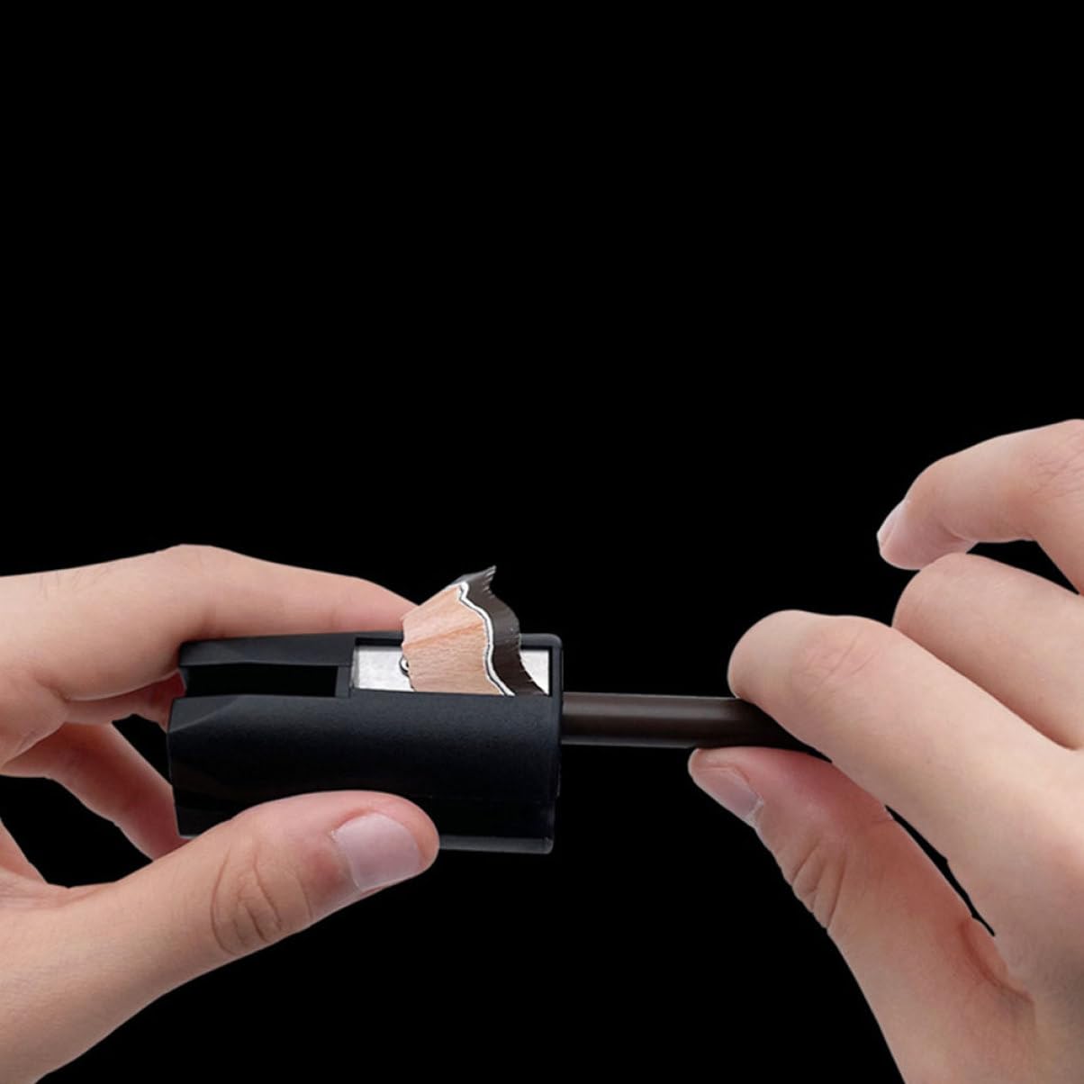 minkissy 2 Stück Augenbrauen schnitt Anspitzer für Make-up-Stifte Augenbrauen-Make-up Bleistiftschärfer machen werkzeug Make-up-Zubehör Make-up- Legierung Black