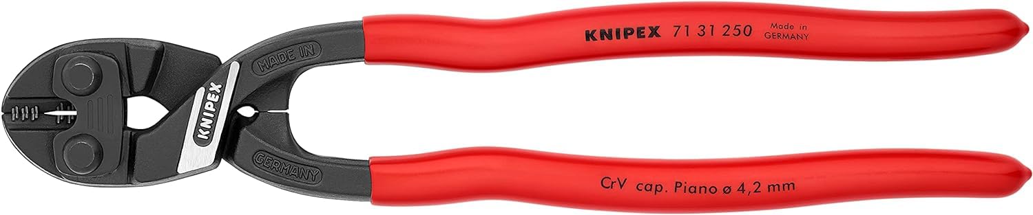 Knipex CoBolt XL Coupe-boulons compact gainées en plastique 250 mm, 71 31 250