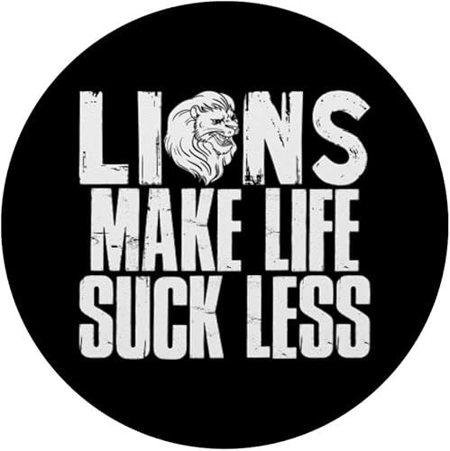 Vista 3 de Rugido Mane Africa Leona Depredador Zoólogo Orgullo Cachorro León PopSockets Estándar PopGrip