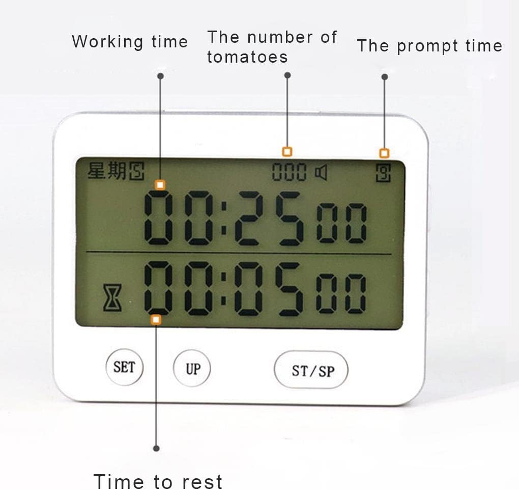 Kitchen Timer Digital Manual Countdown Alarm Clock Cooking Shower Study Stopwatch