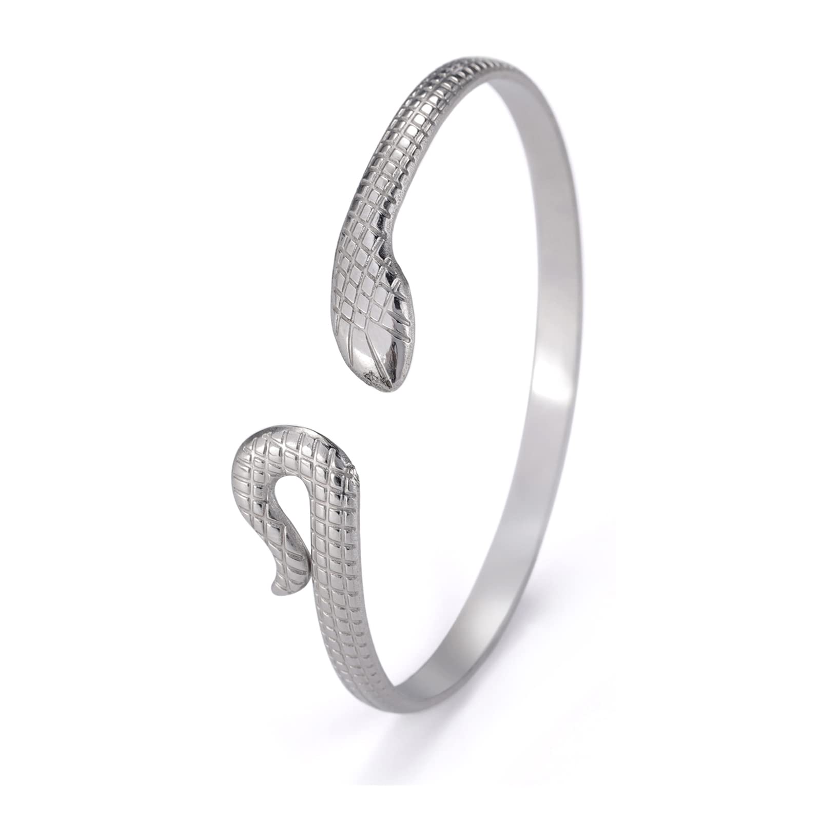 unift Pulsera de serpiente para mujer, acero inoxidable, vintage, elegante, abierta, serpiente, joyería de animales