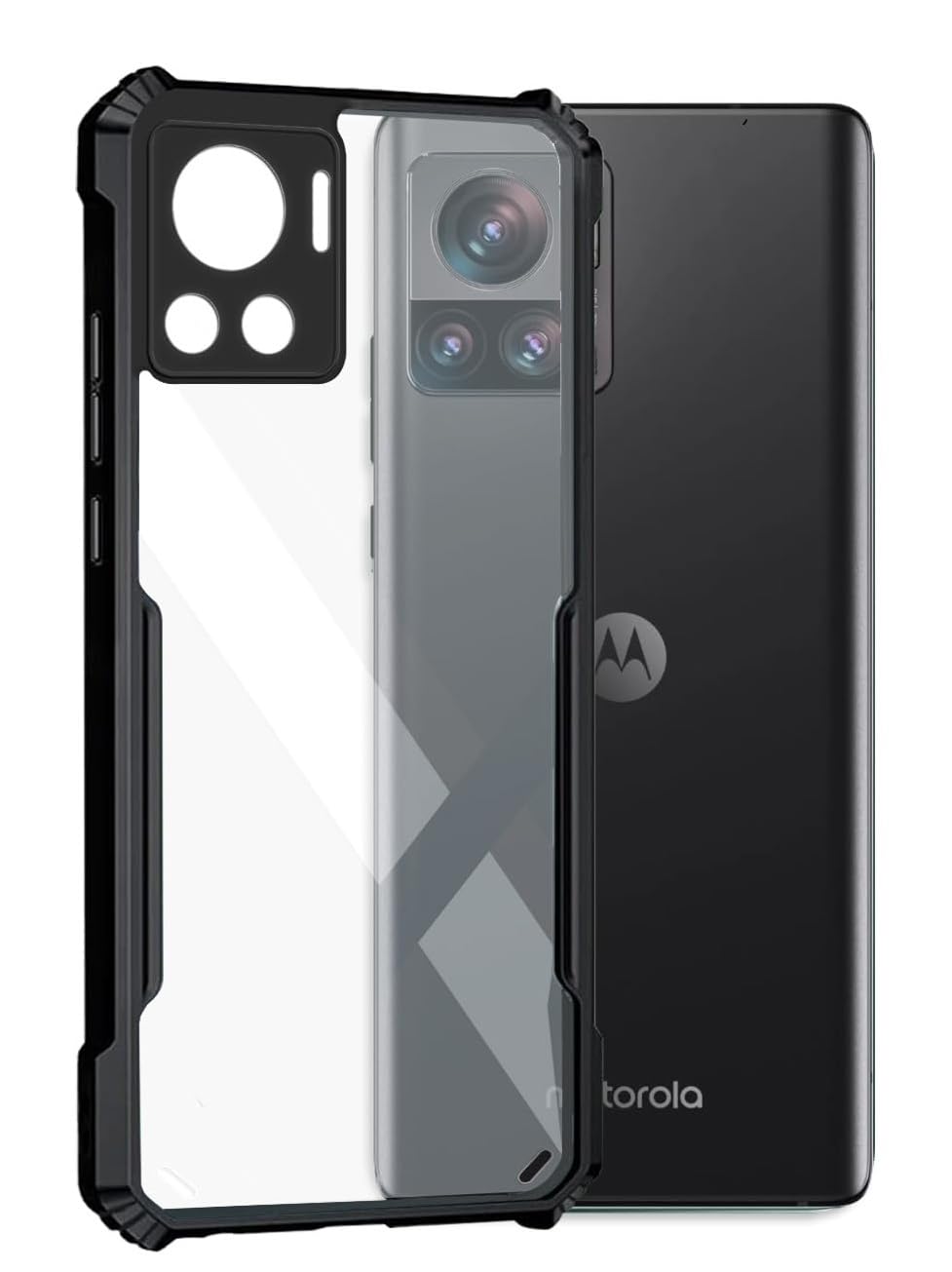Zubitech Case for Motorola Edge 30 Ultra Shock Proof Clear Back Mobile Cover for Moto Edge 30 Ultra (Hard | Hybrid PC + TPU | Full Armour Device & Camera Protection for Moto Edge 30 Ultra