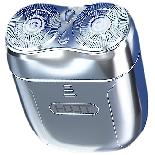 Foclassy Men's Modern Minimalist Silver Electric Shaver: High Speed, Portable, Waterproof, USB Charging, 9000rpm Motor, 15 Day Battery Life