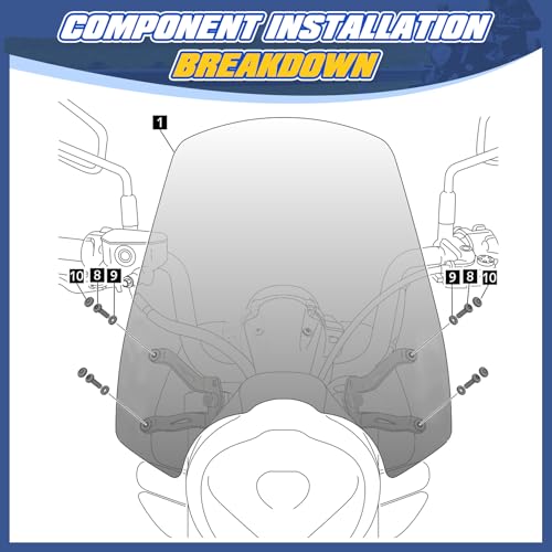 Lorababer Motorcycle Windshield for Vulcan S