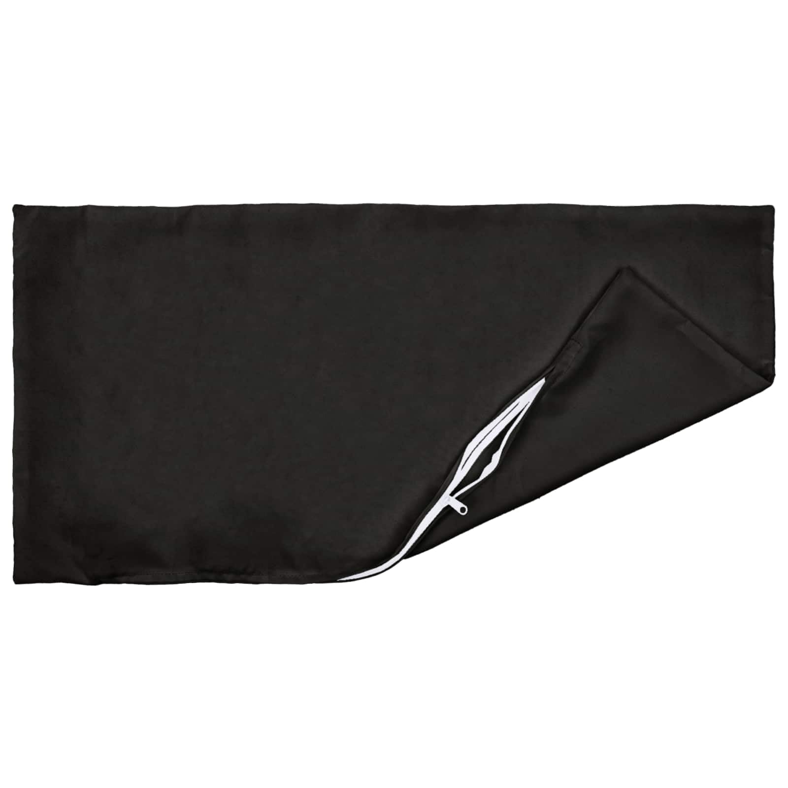Federa per cuscino, 6 pezzi, in poliestere, 50 x 80 cm, colore nero, federa