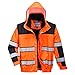 Produktbild Portwest Klassische Warnschutz-Pilotjacke, Größe: XXXL, Farbe: Orange/Schwarz, C466OBRXXXL