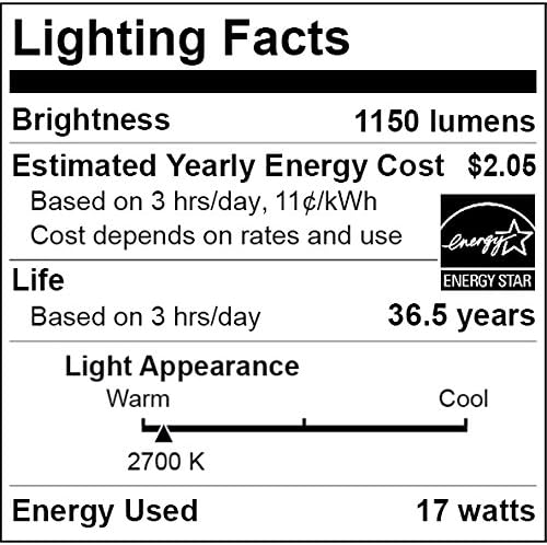 Miniatura 7 de Sunlite Bombilla LED PAR38 reflectora, 17 vatios (equivalente a 120 W), 1150 lúmenes, blanco suave de 2700 K, 90 CRI, base E26 media, regulable, 120