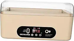 Chocadeira Compacta com Visor Transparente e Controle de Temperatura para Aves Domésticas - Modelo Premium, 5 Virada Manual de Ovos