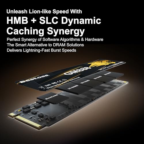 Image of Bestoss NVMe M.2 2280 SSD 512GB Internal PCIe 4.0 Gen4, Up to 7100MB /s