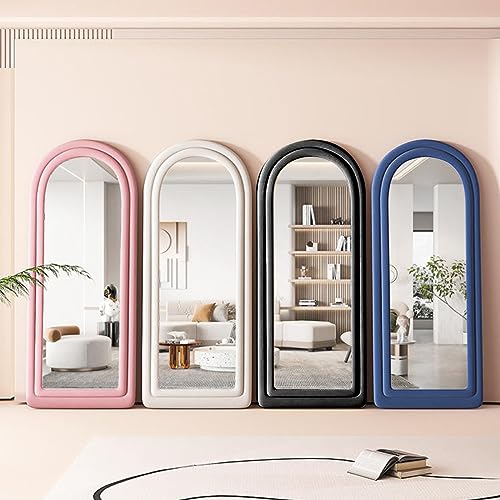 Floor-Mirror-Arched-Full-Length-Mirror-with-Stand-Large-Standing-Mirror-63×24-Full-Body-Mirror-Large-Mirror-Wall-Mirror-Freestanding-Wall-Mounted-Flannel-Frame-Beige-White Floor Mirror Arched Full Length Mirror with Stand Large Standing Mirror 63×24 Full Body Mirror Large Mirror Wall Mirror Freestanding Wall Mounted Flannel Frame Beige White