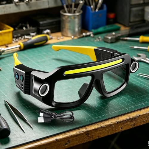 Gafas de seguridad con luces LED recargables y sensor de movimiento para exterior 3