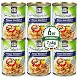 6x Keunecke Würzfleisch klassisch & herzhaft – 6 x 400g Dose – traditionelle Fleischspezialität im Osten produziert – Vorratspackung 2,4 kg