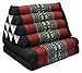Wifash 81602 - Cuscino triangolare tailandese con materasso a 2 parti, pieghevole, colore: Nero/Rosso
