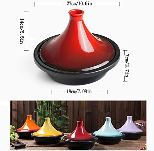 Tagine Pot Original Moroccan, 100% Lead Free Safe Ceramic 100% Lead Free Safe For Cooking And Stew Casserole Slow Cooker Ø 28Cm,Red #TOP1