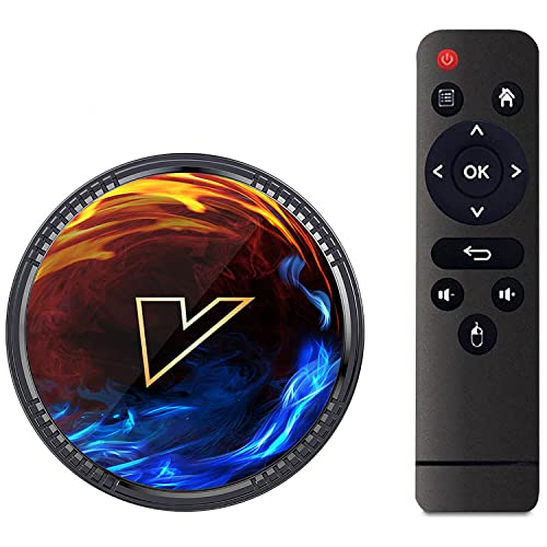 AMITVA Android 12.0 TV Box, VONTAR H1 Android TV Box Allwinner H618 Quad Core 4GB RAM 64GB ROM Soporte 2.4Ghz/5.0Ghz WiFi BT5.0 10/100M Ethernet 4K HDMI 2.0 DLNA 3D Smart TV Box,4gb+32gb