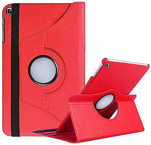 Caseous 360 Degree Rotating Stand PU Leather Safety Flip Case Cover for Samsung Galaxy Tab A 2019 (10.1" Inch) SM-T515 / T510 (Red)