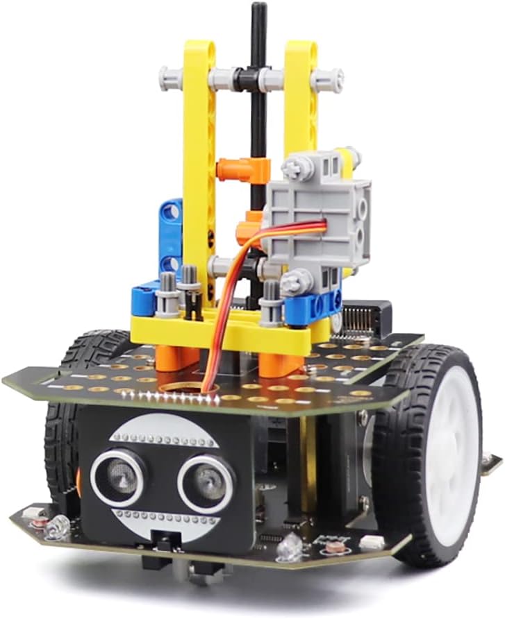 LK COKOINO IoT Robot Car for Arduino&Microbit V1.5 V2, Smart RC Coding Robotics Kit for Kids Aged 15+ and Adults, Building Block Extension, Drawing and Writing Stem Educational Kit