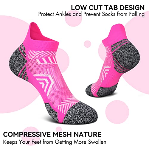 Aimerday Athletic Ankle Womens Socks Running Compression Socks For Women Cozy 5 Pack Low Cut Performance Soft Tab Socks #TOP4