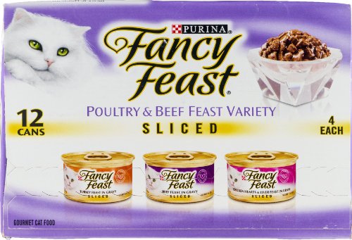 image for PURINA Fancy Feast Poultry & Beef Feast Variety Sliced Gourmet Cat Foo