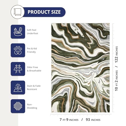 Tapete Abani verde 310x236 cm diseño contemporáneo miniatura 5