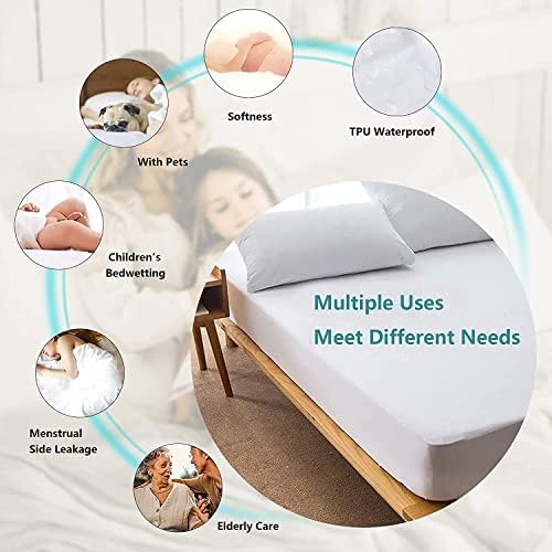 Dudu N Girlie Crib Mattress Protector 90 x 40 Waterproof - Breathable Terry Towel Deep Bedside Crib Mattress Protector -Topper Cover kids mattress protector waterproof.