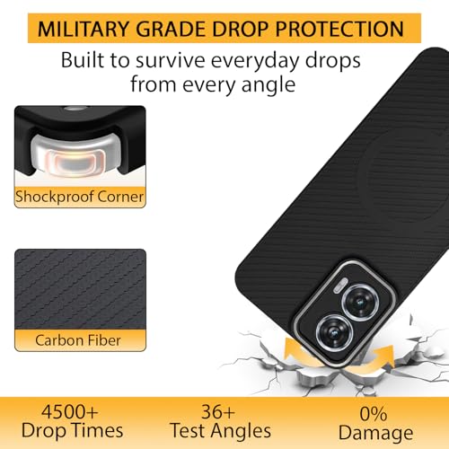 Image of LIRAMARK Rugged Carbon Fibre TPU Armor Silicone Back Cover Case for Moto G85 5G / Moto G96 5G / Moto Edge 50 Fusion 5G
