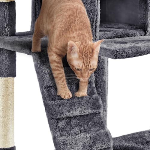 Torre para gatos de 72 pulgadas para uso interior miniatura 7