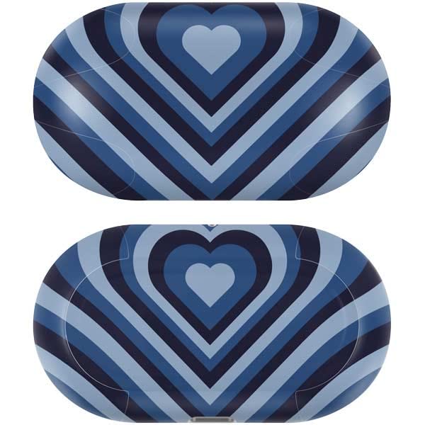 Skinit Decal Audio Skin Compatible with Samsung Galaxy Buds+ - Officially Licensed Originally Designed Blue Heart Pattern Design