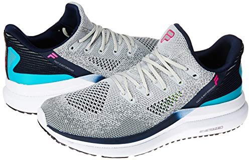 Tênis Racer Knit 2.0, FILA, Feminino, PRATA/ROSA FLUOR/AZUL, 35