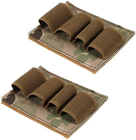 2pcs Military Tactical Elastic Flashlight Chemlight Battery Holder Bullet Shot Shell Pen Organizer