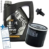 Schneller Versand Ölwechsel Set Inspektion 5 Liter Mannol OEM 7707 5W-30 Öl + Ölfilter + Öl Ablassschraube Verschlussschraube
