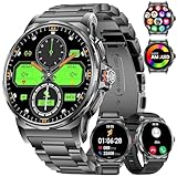 Reloj Inteligente Hombre, 1.43"AMOLED con Llamadas Bluetooth, 3 Correas, IP68, Monitor de Frecuencia Cardíaca/Sueño, 120+ Modos Deportivos, Reloj Deportivo para Compatible con Android e iOS, Negro
