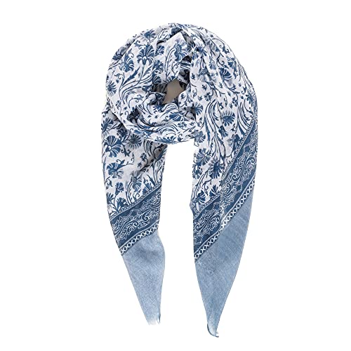 MELIFLUOS DESIGNED IN SPAIN Pañuelos Fular Foulard Mujer Bufandas Estampado Diseño Español 100% Viscosa (NF161-2)