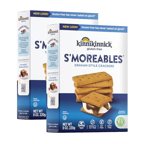 Kinnikinnick - S'moreables Graham Style Crackers - Gluten Free, Allergy Friendly Vegan Graham...