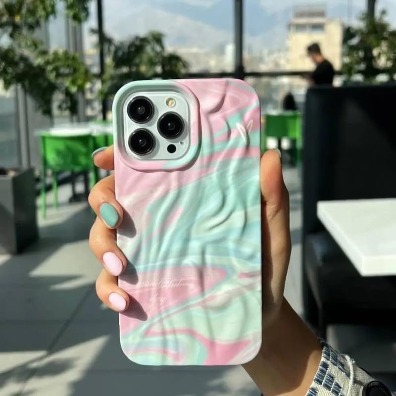 Image of COVERLY for iPhone 14 Pro Max 3D Luxury Rainbow Wonderful Day Phone Case,Premium Texture Trendy Retro Cute Multi Artistic Cool Design -Aesthetic Shades Heart Princess Cover for Apple iPhone 14 Pro Max