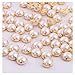 200pcs Sewing Beads - Half Round Pearls with Gold Claw, Mix Size (Gold Claw, White)