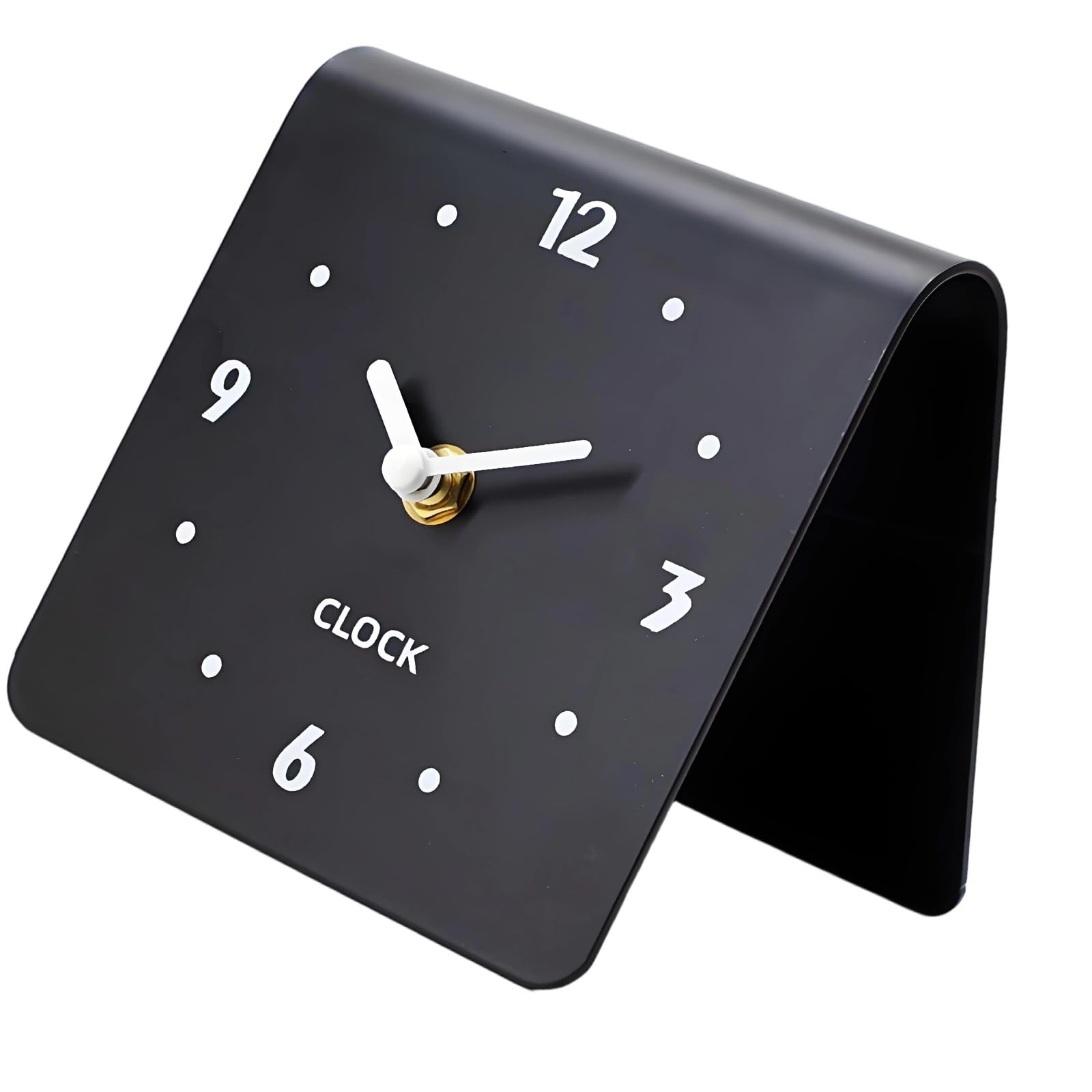 Mekalero Black Analog Desk Clock Battery Operated,Slient Table Clocks Decorative Clocks For Living Room Decors,Bedroom,Bedside,Shelf Decorative Analog For Living Room Bedroom