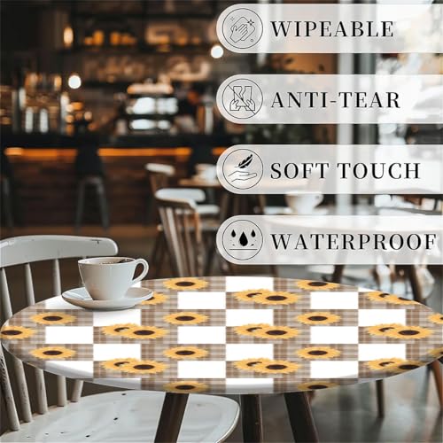 Nappe ronde d'extérieur élastique anti-vent pour table 90cm - 6