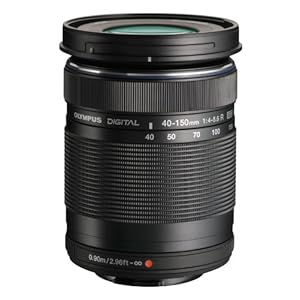 Olympus M.Zuiko Digital 40-150mm F4.0-5.6 R Black for Micro Four Thirds System Camera, 3.75x Zoom Lens, Portable Design
