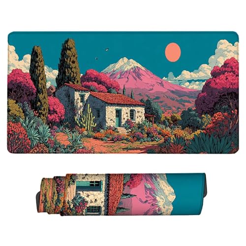 Tapis de souris paysage grand format idée cadeau pour joueur sur PC