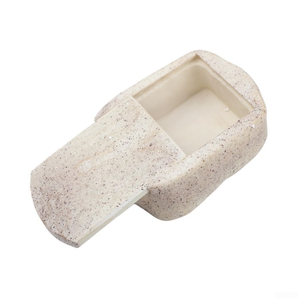 Caja para esconder llaves de roca falsa, 15,5 x 13 x 7 cm, resina