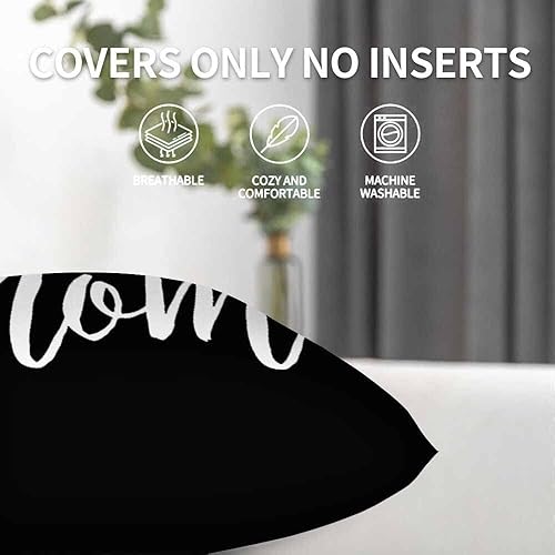 Miniatura 5 de Beabes Juego de 2 fundas de almohada decorativas para sofá, cama y sala de estar, 18 x 18 pulgadas