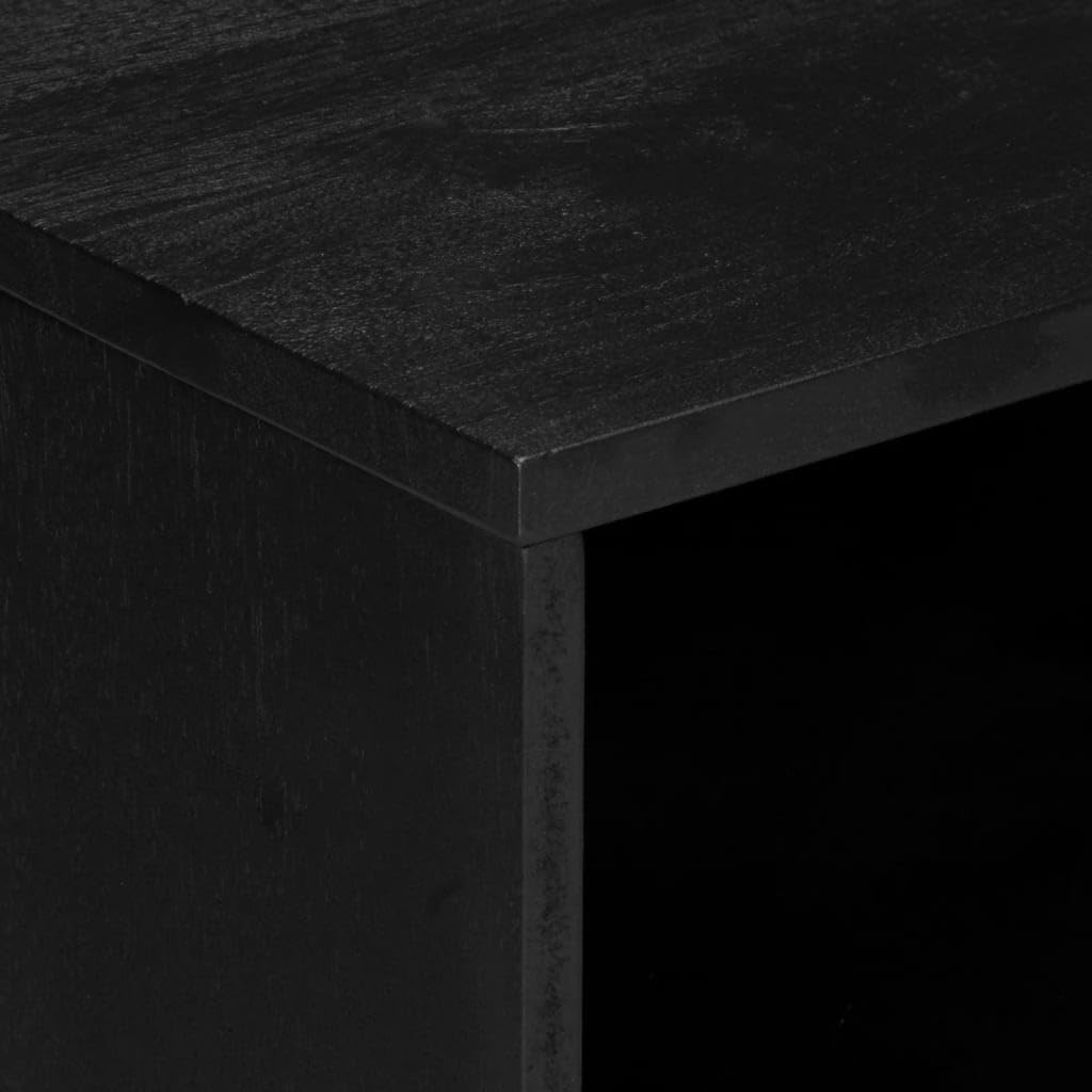 Homgoday Mesita de noche, mesita de noche, mesita de noche, mesa auxiliar, mesa auxiliar para cama, dormitorio, salón, color negro, 50 x 33 x 62 cm, madera