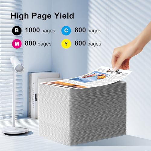 932XL 933XL Compatible Ink Cartridge Replacement for HP 932XL 933XL 932 933 Ink Cartridges use with Officejet 6100 6600 6700 7110 7510 7610 7612 7620 Printer,4 Pack 3 51SgNfszCVL