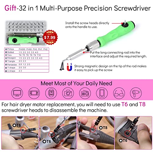 Hair Dryer Motor Replacement For Dyson Supersonic Hd01 Hd02 Hd03 Hd08 Models, Blow Dryer Motor Repair Accessories #TOP5